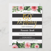 50. Geburtstag Einladung Frauen. Blanc (Vorderseite)