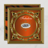 50. Geburtstag Einladung Fünfzig (Vorne/Hinten)