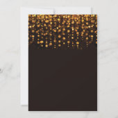 50. Geburtstag Einladung Gold Glitzer (Rückseite)