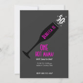 50. Geburtstag Einladung - Hot Mama Cheers! (Rückseite)