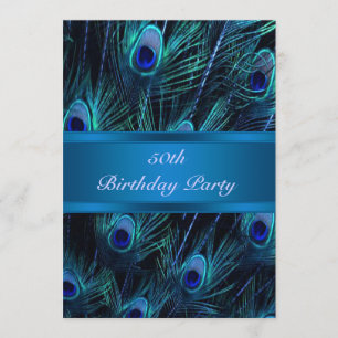 50. Geburtstag Einladung Peacock 50. Geburtstag