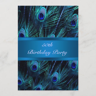 50. Geburtstag Einladung Peacock 50. Geburtstag