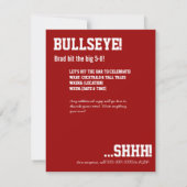 50. Geburtstag - Einladung von Stieraugen (Rückseite)