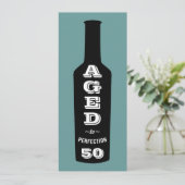 50. Geburtstag Einladung Wein im Alter zur Perfekt (Stehend Vorderseite)