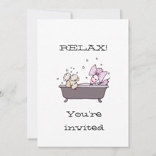 50. Geburtstag - Einladung zur zweiseitigen Wellne (Vorderseite)