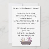 50. Geburtstag - Einladung zur zweiseitigen Wellne (Rückseite)