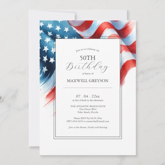 50. Geburtstag Einladungen am (Vorderseite)