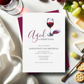 50. Geburtstag Einladungen Erwachsenes Party Wein