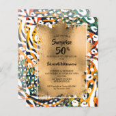 50. Geburtstag Einladungen für Tierwerbung (Vorne/Hinten)