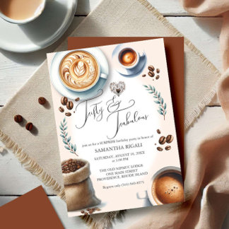 50. Geburtstag Einladungen Kaffee Thema