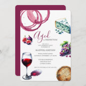 50. Geburtstag Einladungen Trendy Wein Thema (Vorne/Hinten)