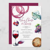 50. Geburtstag Einladungen Weinthema (Vorne/Hinten)