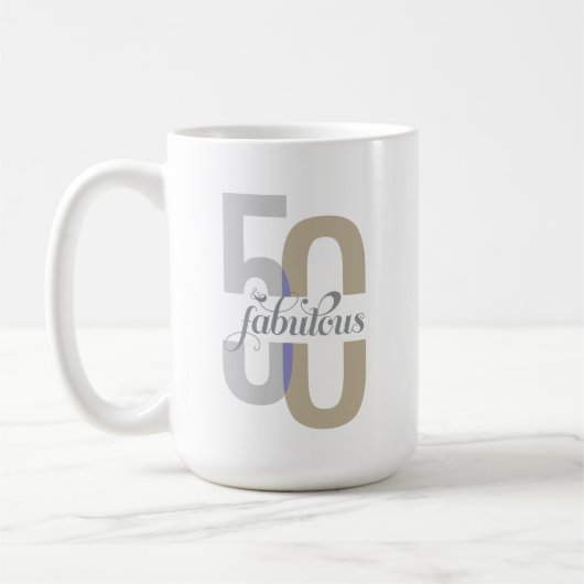 50. Geburtstag Elegant & Fabulous 50. Kaffeetasse (Links)