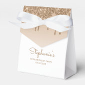 50. Geburtstag Elegant Gold Glitzer Tropfen Script Geschenkschachtel (Vorderseite)