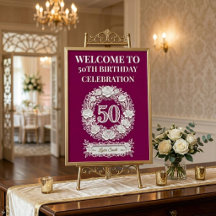 50. Geburtstag Eleganter Papercut-Stil Willkommens