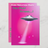 50. Geburtstag 👽 Entführung von UFO-Alien Einladung (Vorne/Hinten)