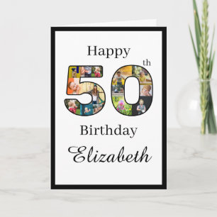 50. Geburtstag Erstellen Sie Ihr eigenes Multi-Fot Karte