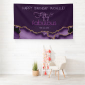 50. Geburtstag & fabelhafte Lila Gold 50. Geburtst Banner (Insitu)
