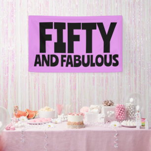 50. GEBURTSTAG FABULOUS PARTY BANNER