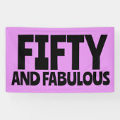 50. GEBURTSTAG FABULOUS PARTY BANNER (Horizontal)