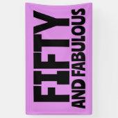 50. GEBURTSTAG FABULOUS PARTY BANNER (Vertikal)