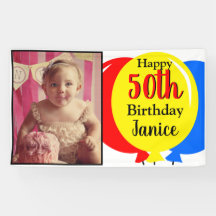 50. Geburtstag farbenfrohe Balloons Foto