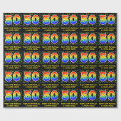 50. Geburtstag: Farbige Musiksymbole, Regenbogen 5 Geschenkpapier (Flach)