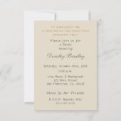 50. Geburtstag Feier Carousel Custom Einladung (Rückseite)