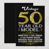 50. Geburtstag Feiertagskarte (Vorne/Hinten)