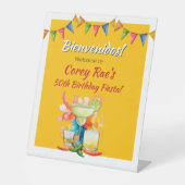 50. Geburtstag Fiesta Themenbienvenidos Willkommen Sockelschild (Vorderseite)