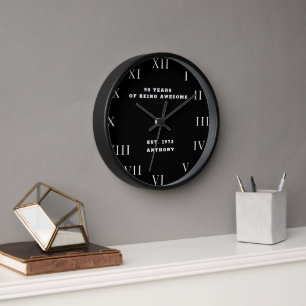 50. Geburtstag Fifty Schwarz Vintage Moderne Elega Uhr