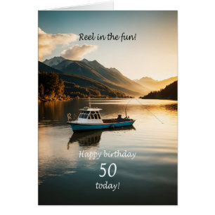 50. Geburtstag Fischen von einem Boot