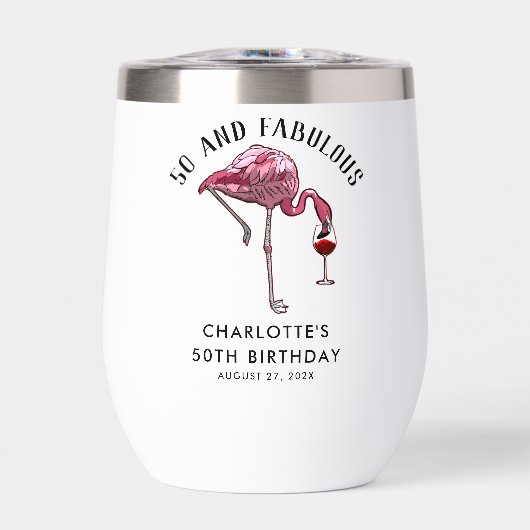 50. Geburtstag Flamingo Custom Swag Fabelhaft (Vorderseite)