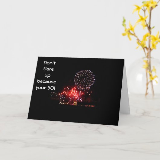 **50. GEBURTSTAG* FLIEGT NICHT AUF! KARTE (Gelbe Blume)