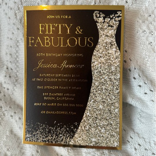 50. Geburtstag Folieneinladung