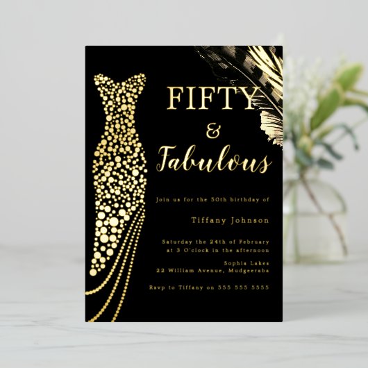 50. Geburtstag Folieneinladung (Stehend vorne)