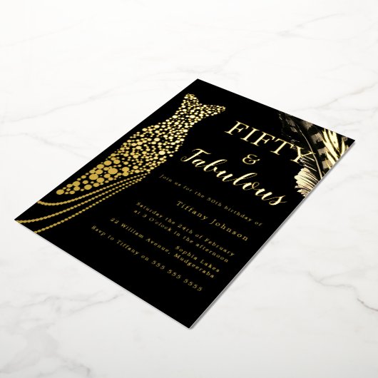 50. Geburtstag Folieneinladung (Gedreht)