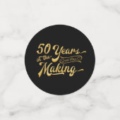 50. Geburtstag Foto | 50 JAHRE IM MAKING Konfetti (Klein Vorderseite)