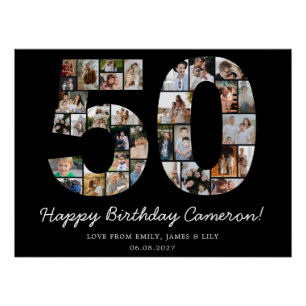50. Geburtstag Foto-Collage 50. Geburtstagsgesch Poster