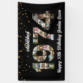 50. Geburtstag Foto Collage gegründet 1974 Banner (Vertikal)