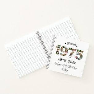 50. Geburtstag Foto Collage gegründet 1975 Notizblock