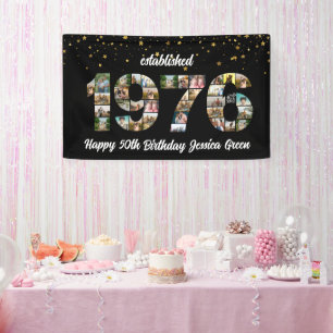 50. Geburtstag Foto-Collage gegründet 1976 Banner
