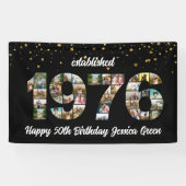 50. Geburtstag Foto-Collage gegründet 1976 Banner (Horizontal)