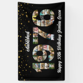 50. Geburtstag Foto-Collage gegründet 1976 Banner (Vertikal)