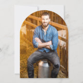 50. Geburtstag Foto Cowboy Hat Boots Einladung (Rückseite)