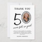 50. Geburtstag Foto Danke Karte (Vorderseite)