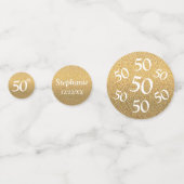 50. Geburtstag Foto Gold Glitzer Table Konfetti (Vorderseiten)