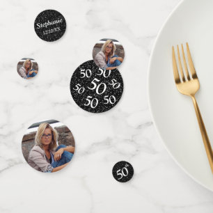 50. Geburtstag Foto Konfetti
