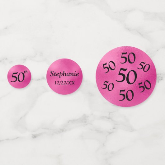 50. Geburtstag Foto Konfetti (Vorderseiten)