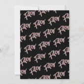 50. Geburtstag Foto Skript Glitzer Rose pink Einladung (Rückseite)